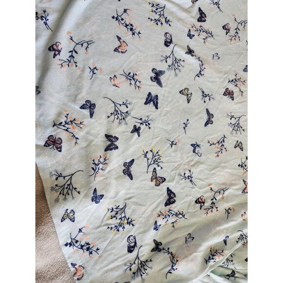 Charter Club Small Butterfly Pajama Set Blue Short Sleeve Capris - Picture 2 of 10